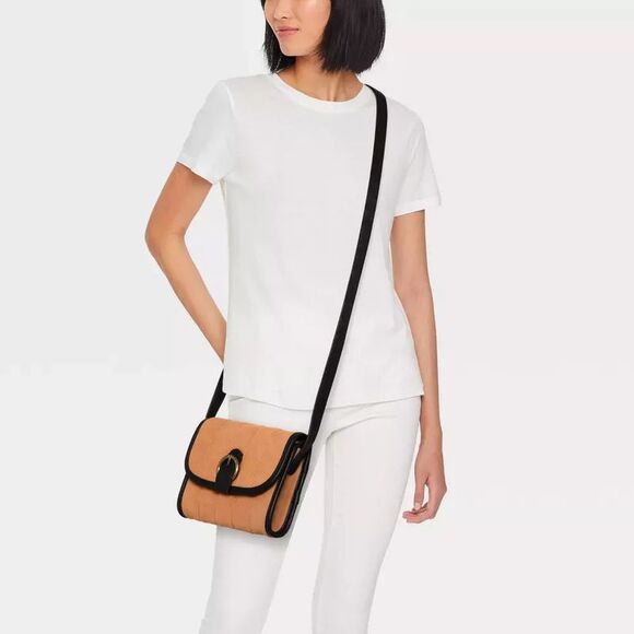 Universal Thread Buckle Flap Crossbody Bag - Cognac - Picture 5 of 5